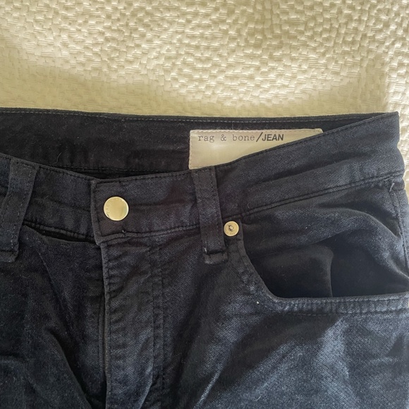 Rag and Bone Velour Velvet Skinny Navy Pants 27 - Picture 3 of 7